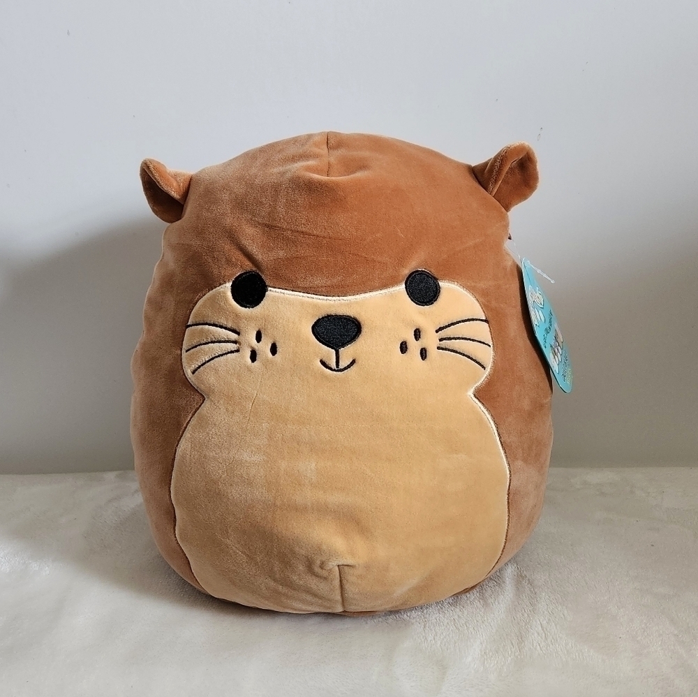 Squishmallow 2019 Joanne The Otter Sea Pup Rare Collectible Brown Kellytoy 14"